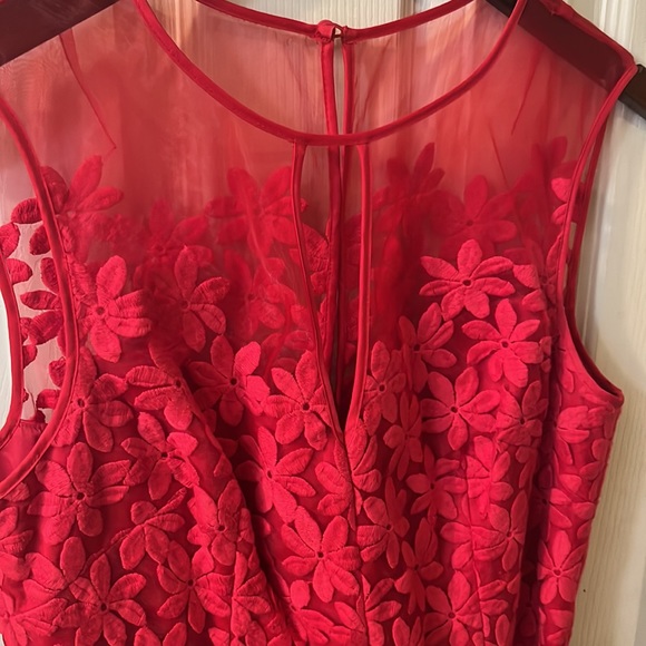 MAGGY LONDON RED DRESS SIZE 8 - Picture 3 of 7